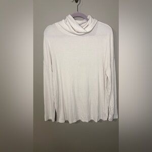 Sanctuary Cream Cowl Neck Ribbed Tunic Sweater Size Medium